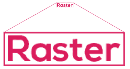 Example of a Raster file scaled up