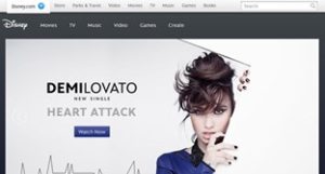 Demi Lovato ad on website